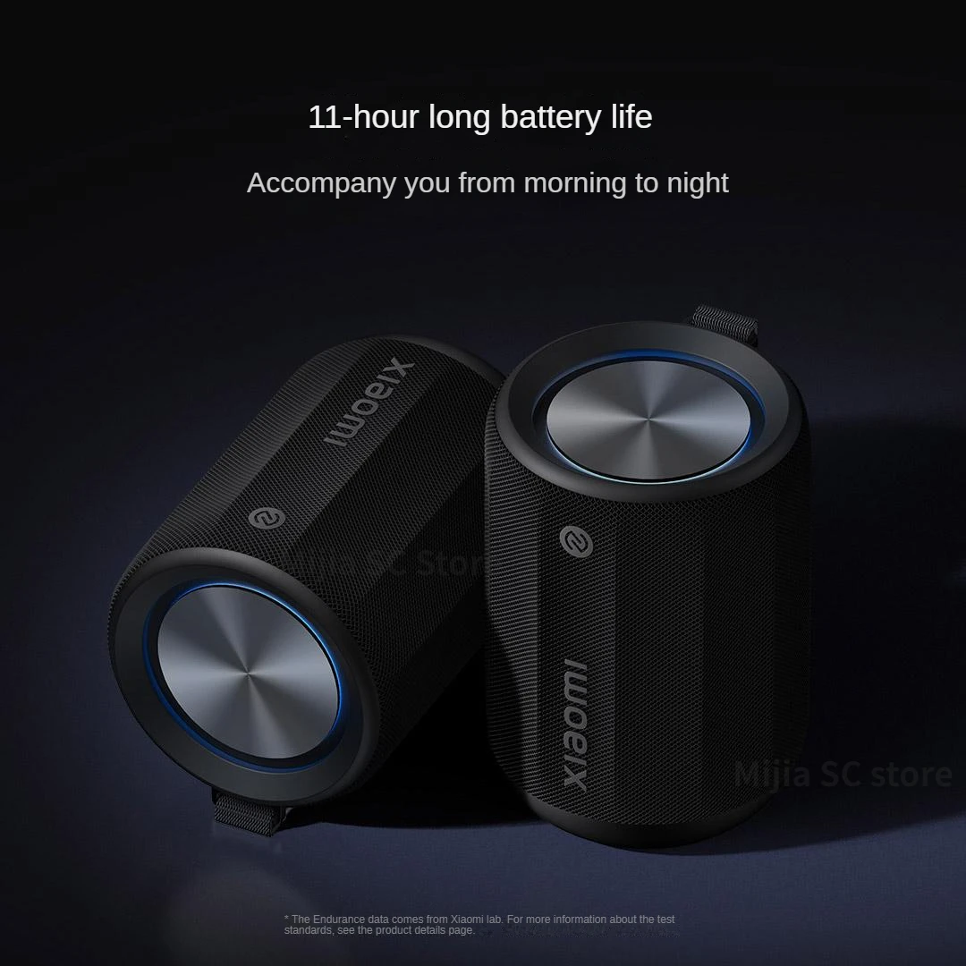 Altoparlante Bluetooth Xiaomi Mini IP67 Bluetooth antipolvere e impermeabile 5.3 durata della batteria di 11 ore effetto luce RGB funziona con Mihome