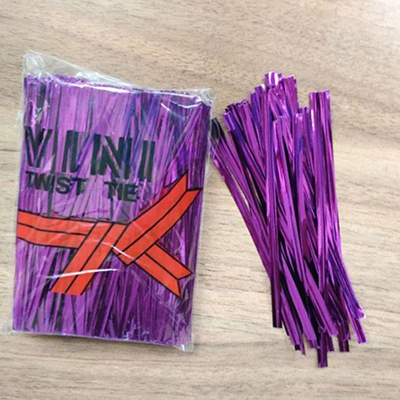 800 Pcs Metallic Twist Ties for Candy Lolli Cake  Cello Bag Party