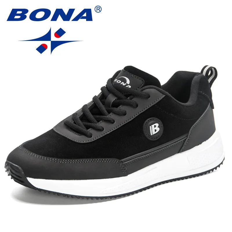 

BONA 2023 New Designers Outdoor Jogging Trekking Sneakers Man Athletic Shoe Classics Style Walking Shoes Lace Up Men Sport Shoes