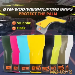 Guanti da palestra per allenamento per sollevamento pesi Impugnature per le mani Protezione del palmo per Kettlebell Pull Up Ginnastica Cross Training Grip Calleras