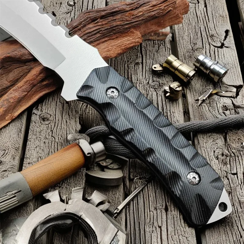 Outdoor camping with knives High-Hardness Knife EDC Fixed Blade Field Multi-purpose Survival Knife and Cutting Knife