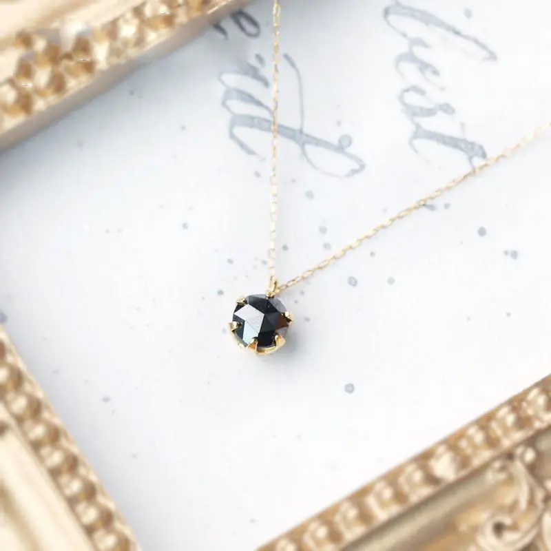 Designer New Simple Black Crystal Fine Necklace Pendant Classic Ideas for Cocktail Party Engagement Women Jewelry Gifts