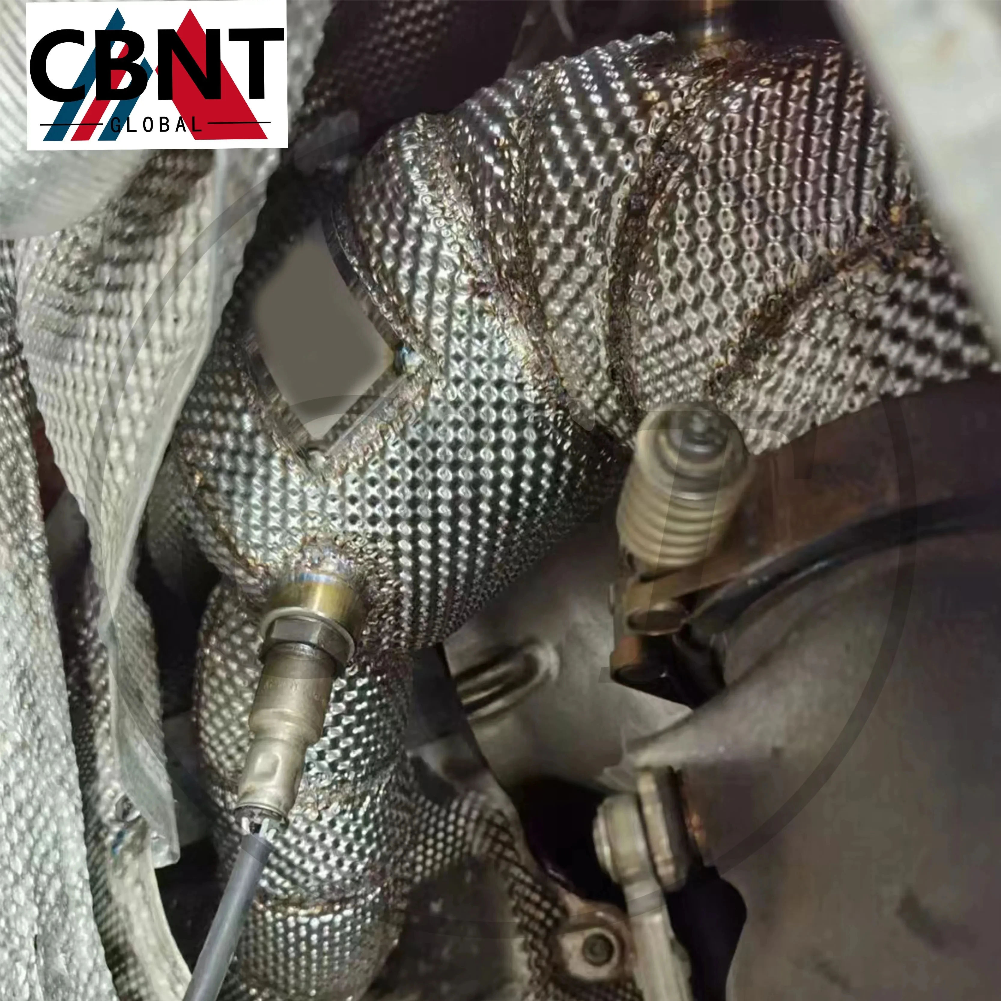 Header Knalpot CBNT untuk Audi RS3 RSQ3 TTRS 2.5T High Flow Catted/Catless Downpipe dengan Catalytic Converter Pipa Knalpot SS304