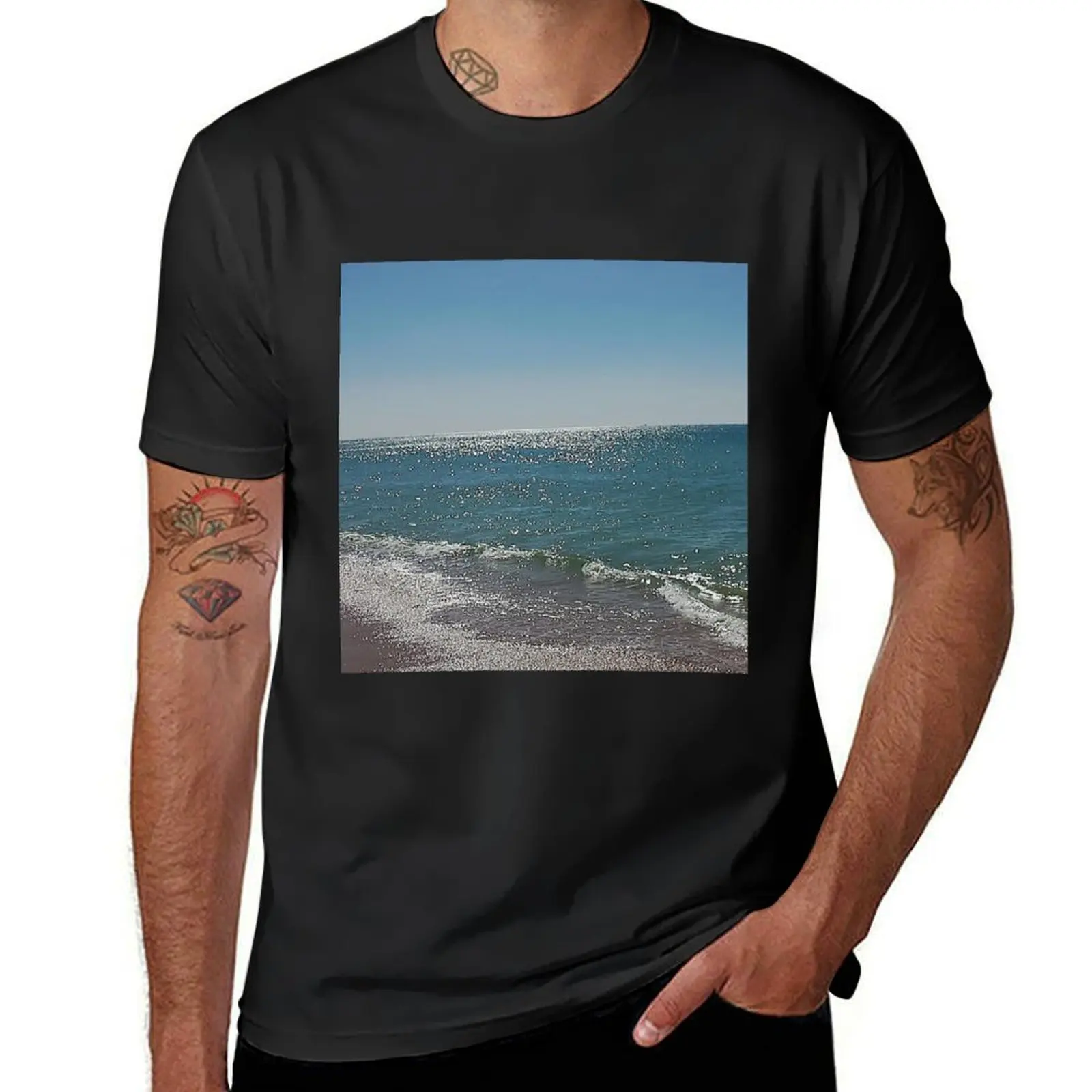 

Summer Ocean Wave T-Shirt summer top tops mens cotton t shirts