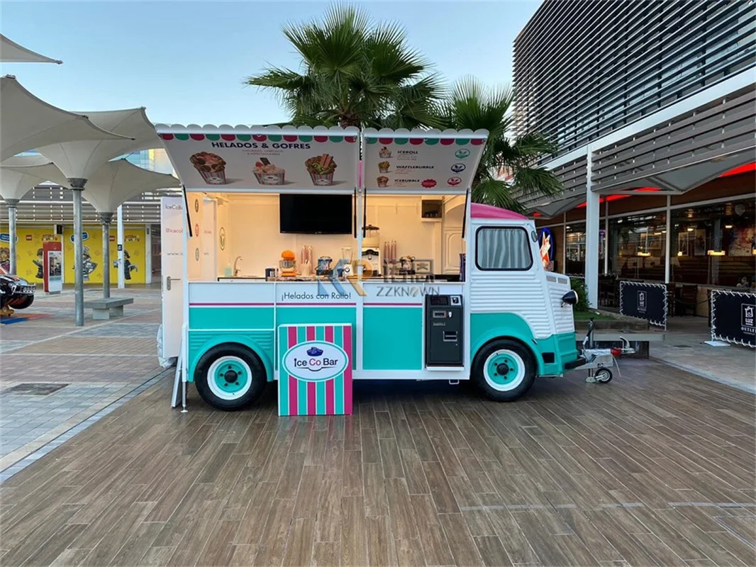 New Design Electric Mobile Fast Food Truck Food Van Fast Food Cart For Sale By Sea