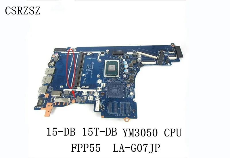 For HP 15-DB 15T-DB with YM3050 CPU Laptop motherboard  FPP55  LA-G07JP 100% Fully Tested