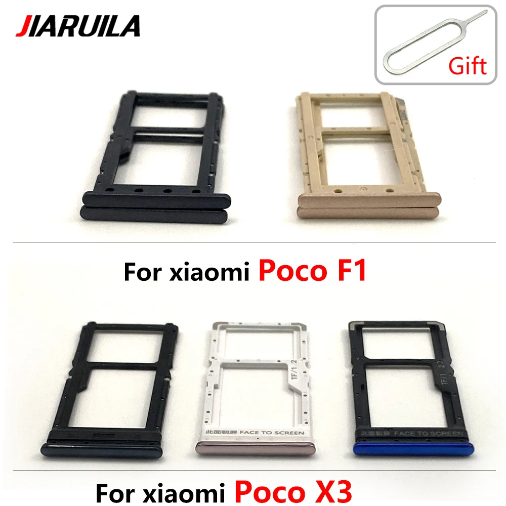 10Pcs, Tacka na kartę SIM do Xiaomi Poco F2 Pro F1 X3 F3 M3 Micro Nano Uchwyt na kartę SIM Gniazdo adaptera gniazda