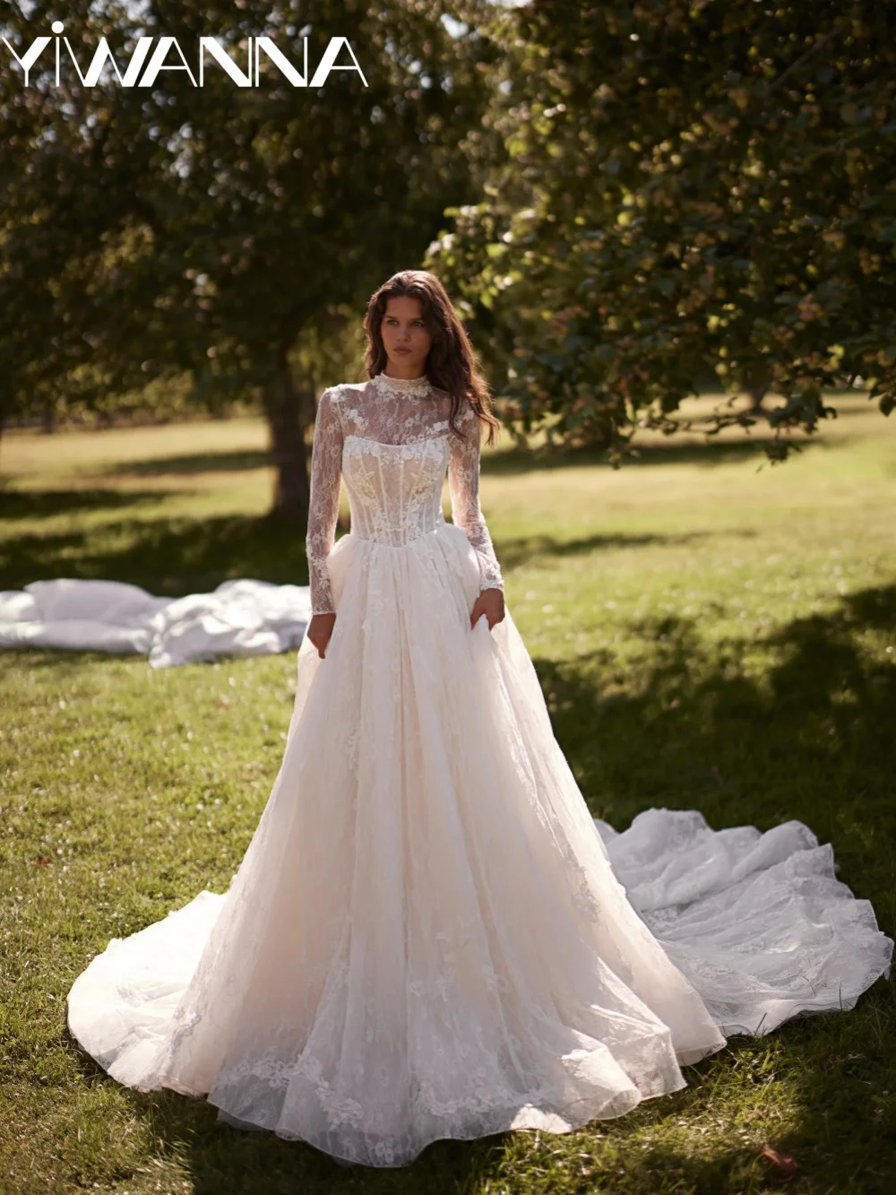 

Dreamy Structured Corset Lace Wedding Dress 3D Flower Shiny Bridal Gown 2026 Customized A-line Floor-length Dresses For Bride