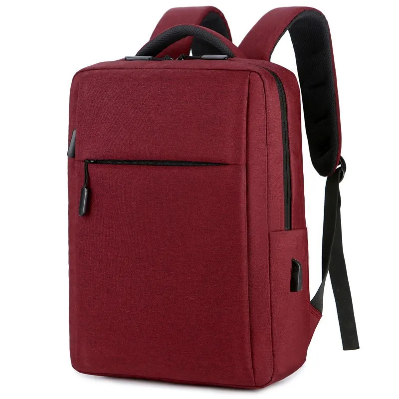 Verbesserter Computer-Rucksack, Dual-Umhängetasche, Notebook-Rucksack, Geschenktasche mit USB-Aufladung für Business-Laptoptasche