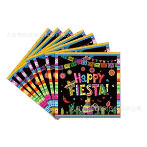 Cacto Festival Festa Conjuntos De Talheres Descartáveis, Placas De Papel, Copos, Guardanapos, Cacto Mexicano, Cinco De Mayo, Louça Decoração 10 principais vendas caneca mexico - №10