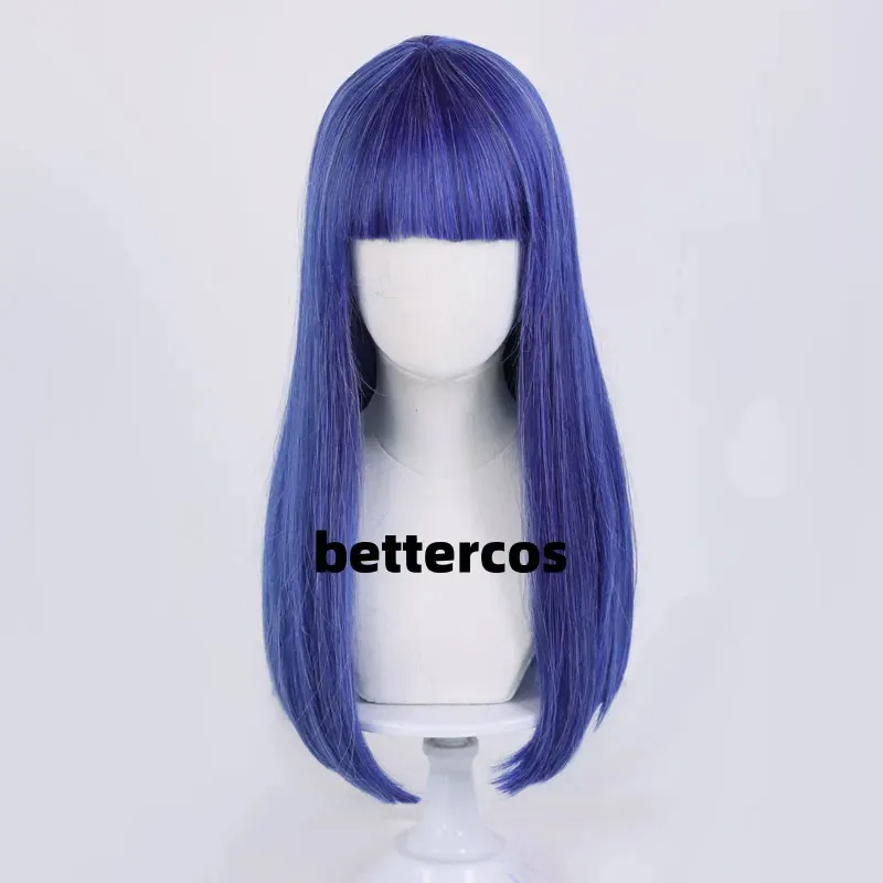 Ennui طويل أزرق مجعد الحرارة تأثيري القبعات غطاء رأس غطاء شعر مستعار