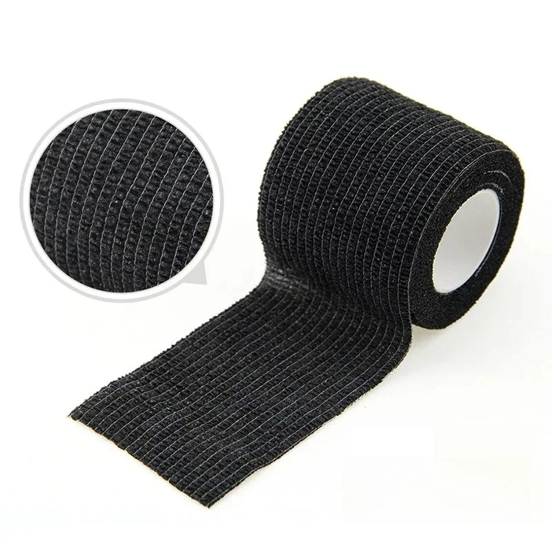 1/5/10/20 negro tatuaje agarre vendaje cubierta envolturas cintas no tejidas, impermeables, autoadhesivas, protección de los dedos accesorios de tatuaje