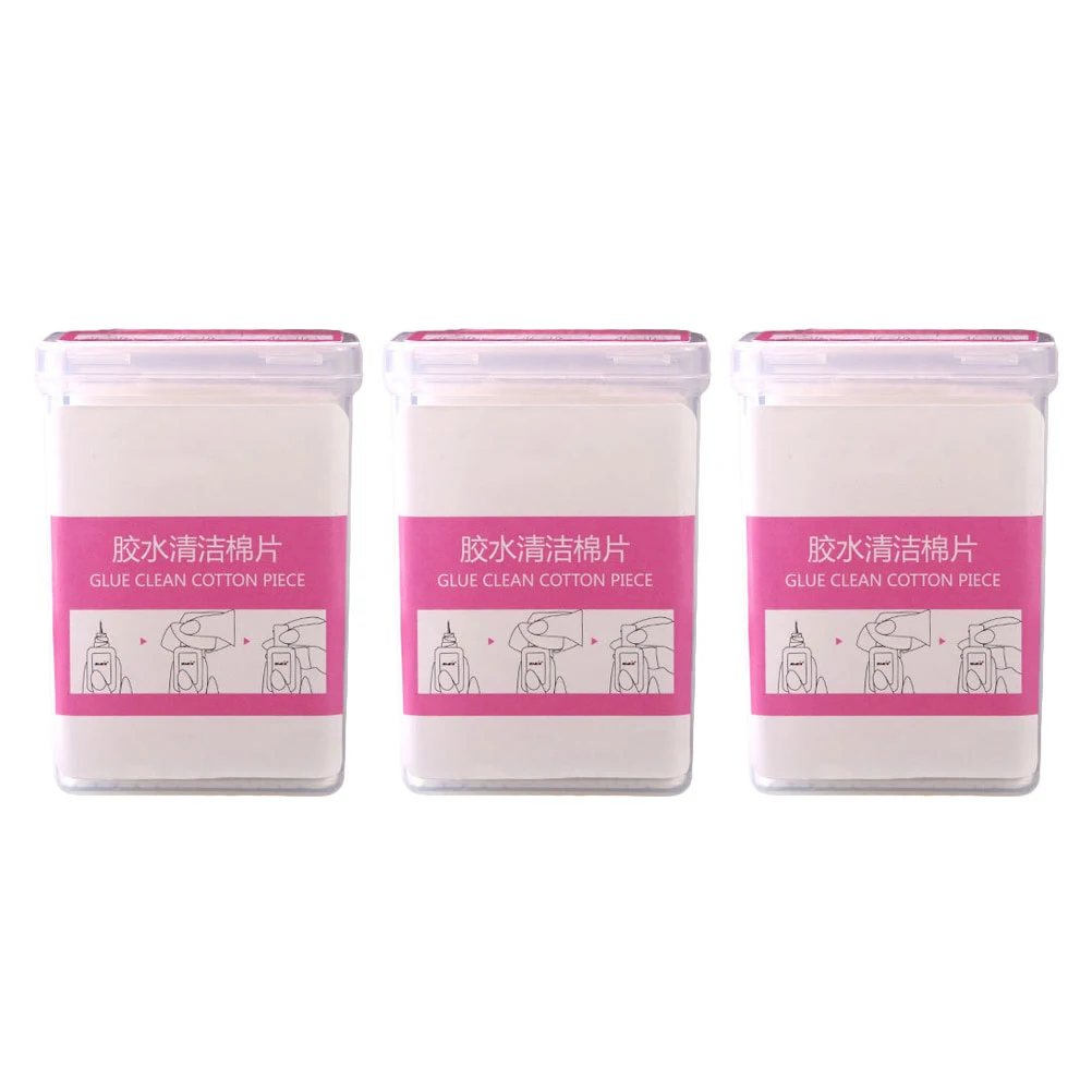 

600 Sheets Pads Non-woven Wipes Glue Remover Eyelash Extension Nail Polish Residue Wipes For Eyelash Extension Travel Size