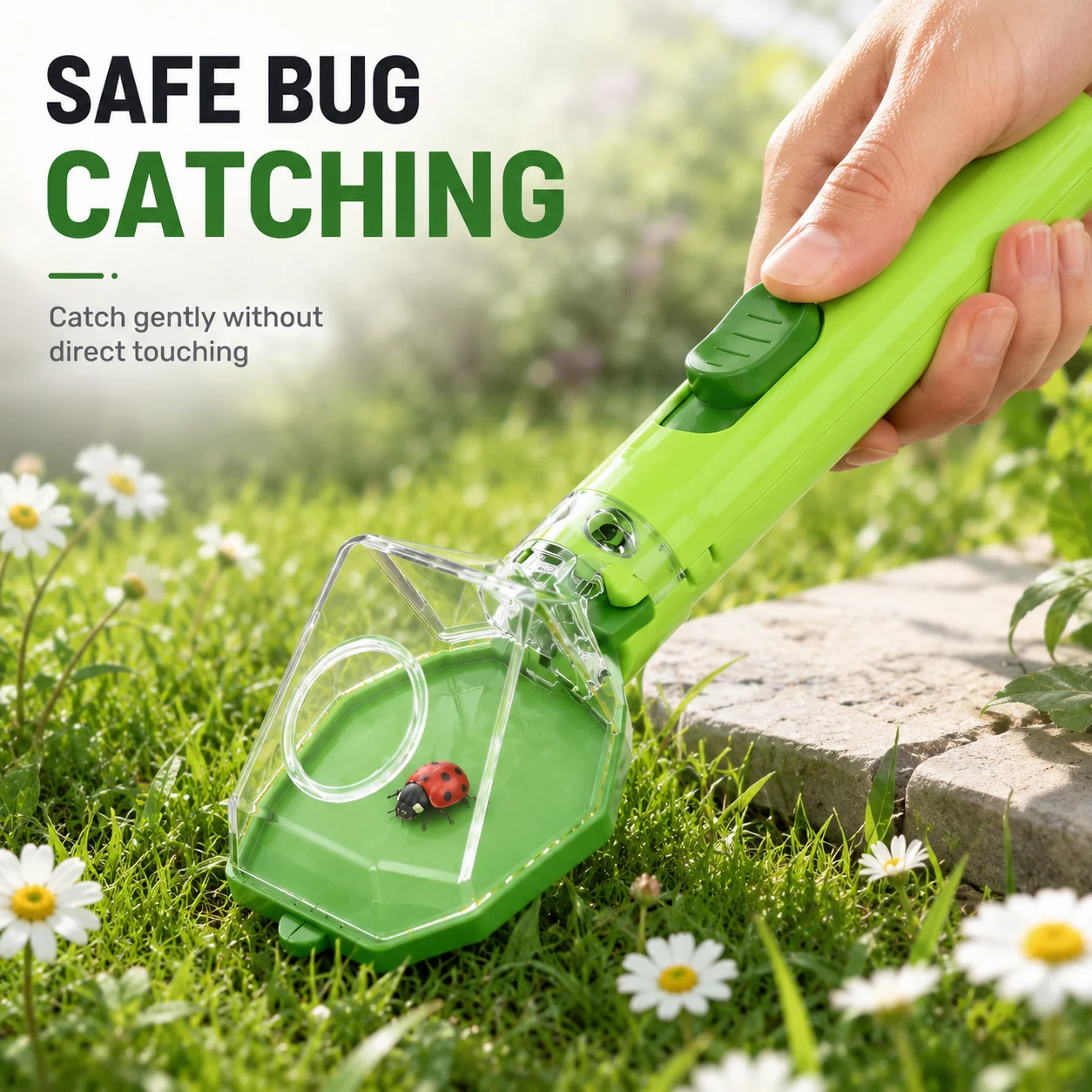 Kids Bug Catcher Insect Trap Box 6X Magnifying Outdoor Exploration Observer Case for Garden Pest Learning Tool Education