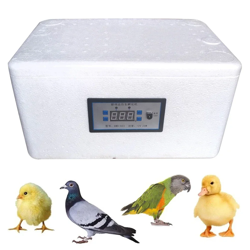 Automatic Temperature Control Eggs Incubator Household Foam Bionic Incubator Poultry Hatcher Farm Incubation Tools US Plug