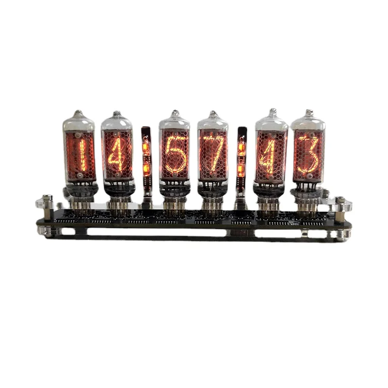 6-bit IN-8 Glow Tube Clock Module IN8 Nixie Clock Audio Accessories with Backlight Clock Digital USB 5V