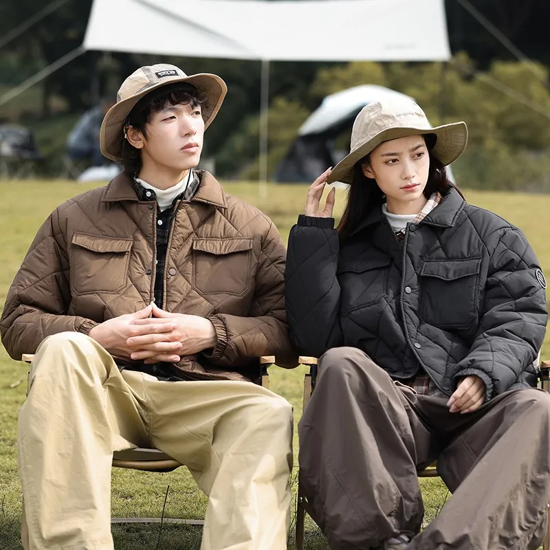 

Теплое мужское зимнее хлопковое пальто Jaet ort Sle down с откидным воротником молодежное модное городское длинное пальто свободного покроя све