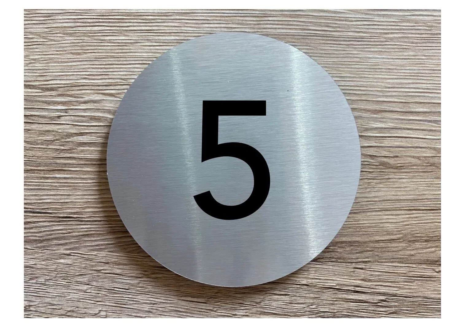 Customized Business Card Sign Brushed Silver/Brushes Gold/White Colors Door Number Office Plate