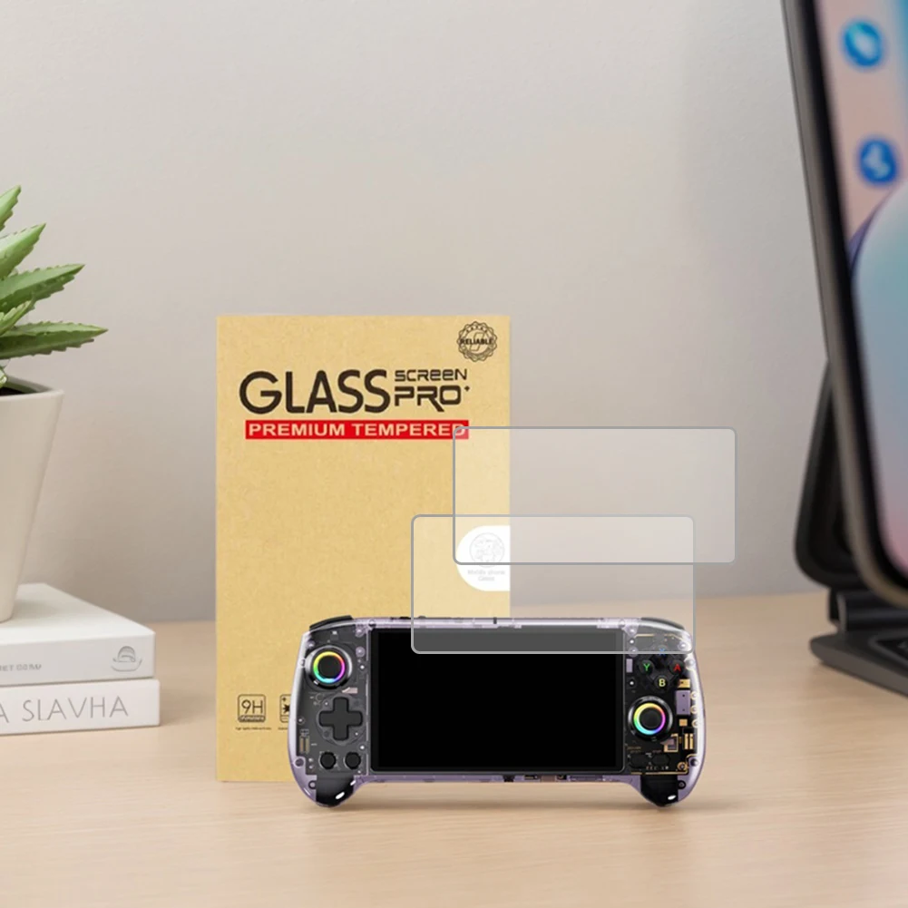 2 قطعة 9H HD الزجاج المقسى المضادة للخدش واقي للشاشة طبقة رقيقة واقية لعبة اكسسوارات ل Anbernic RG557