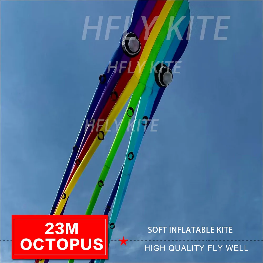 NEW ARRIVAL 23M 30m  Octopus Kite  SOFT INFLATABLE KITE