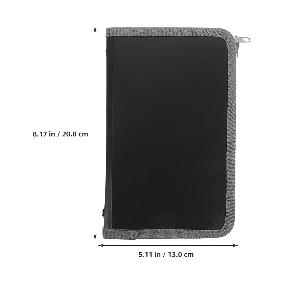 Cartella per fisarmonica A6, organizer per file in plastica multistrato con cerniera, borsa compatta per documenti, per ricevute, carte, piccolo portatile