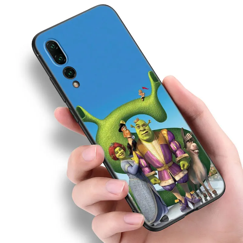 Cartoon Funny Movie S-Shrek Black Phone Case For Huawei Nova 7i 8i Y70 P30 P40 Honor 50 SE 90 Lite Y6 Y9 Prime Y5 Y7 Pro 2019