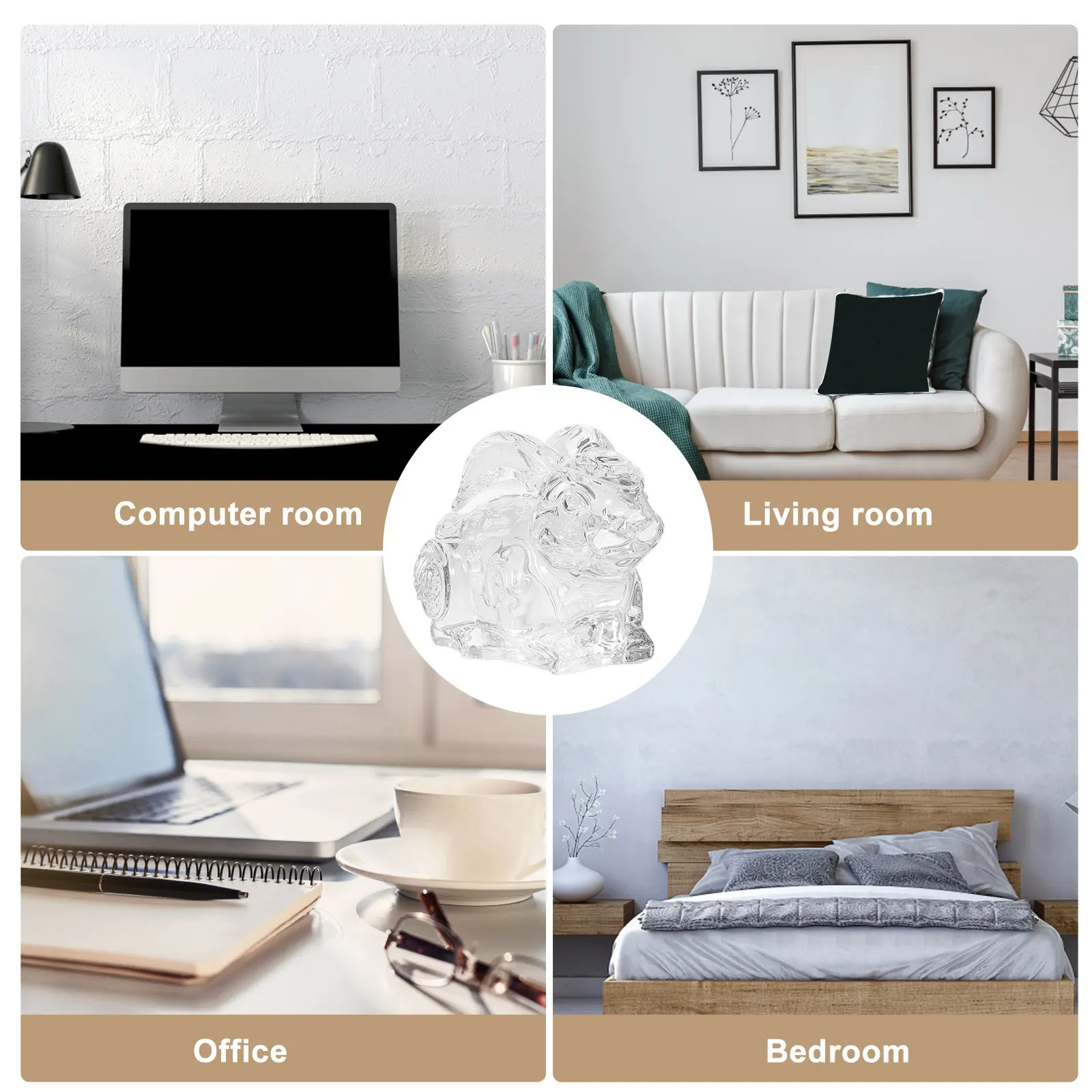 

Изысканная прозрачная декоративная статуэтка кролика китайского зодиака для дома, офиса, свадьбы