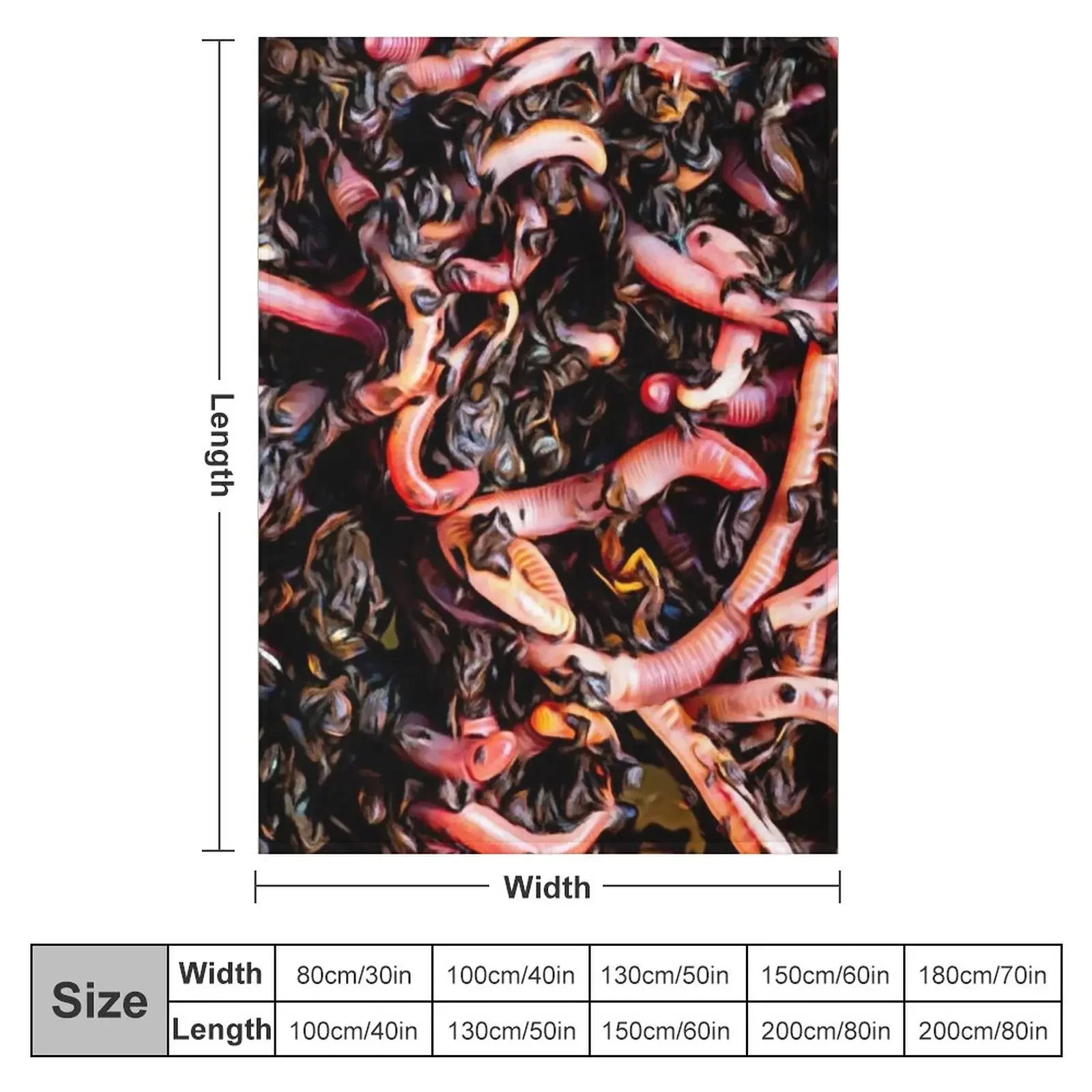 Plump Pink Earthworms in Garden Soil Throw Blanket blankets and throws Bed Fashionable Blankets