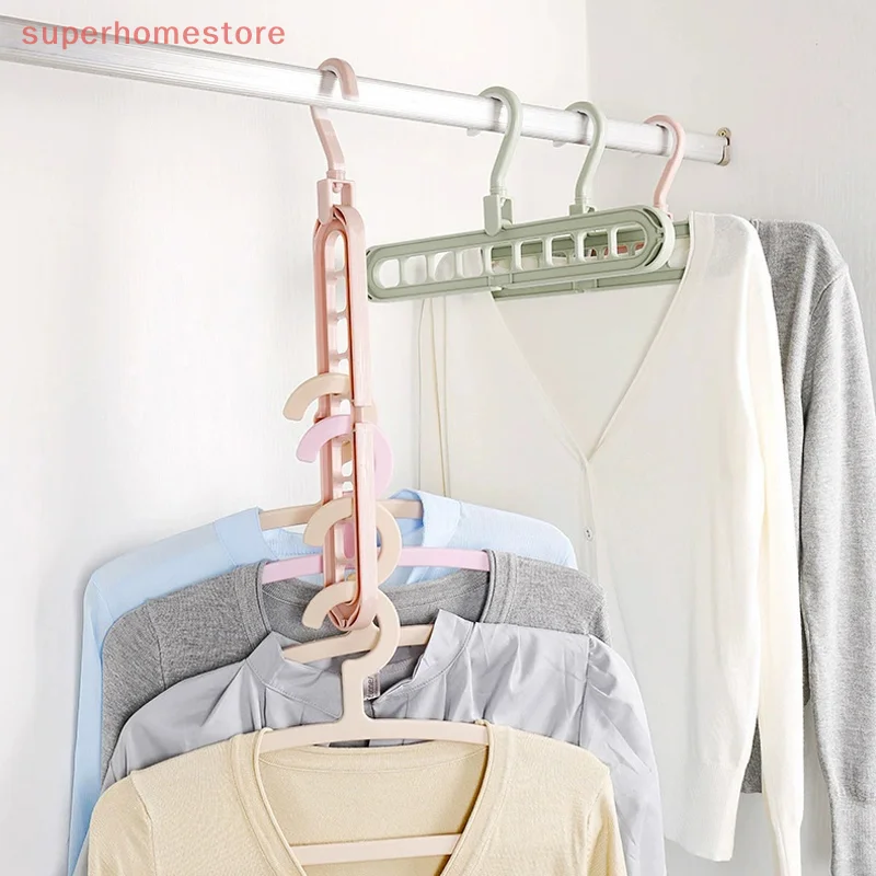 Magic Multi-port Support Hangers For Clothes Space Saving Drying Rack Multifunction Plastic Wardrobe Organizer Clothes Rack
