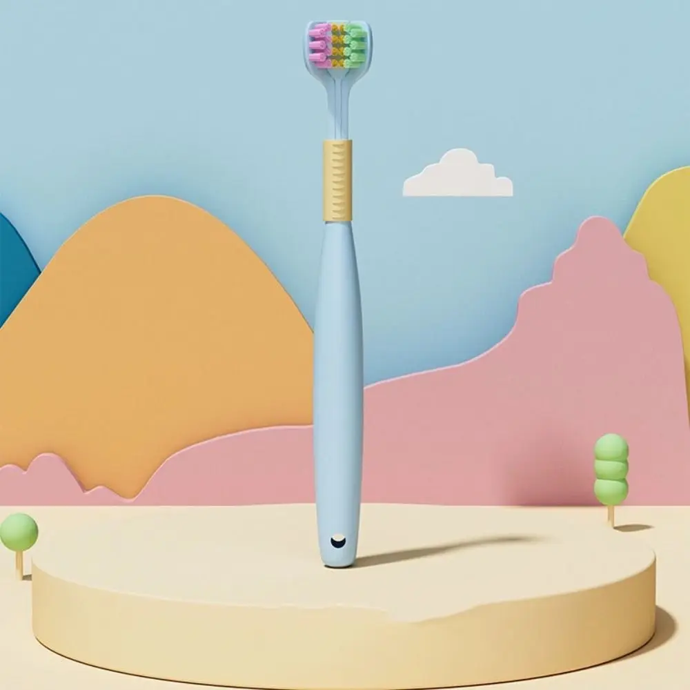 

Tongue Scraper Three Sided Children Toothbrush Deep Oral Cleaning Teeth Kids Tongue Scraper Portable Candy Color