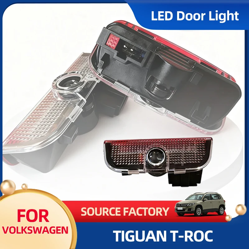 

Горячая продажа 2026 для VW VOLKSWAGEN, автомобильный мусор, 2 шт., предупреждающие аксессуары для дверей автомобиля, приветственный свет для VW Tiguan T-ROC EOS Passat B6 B7 B8 B9