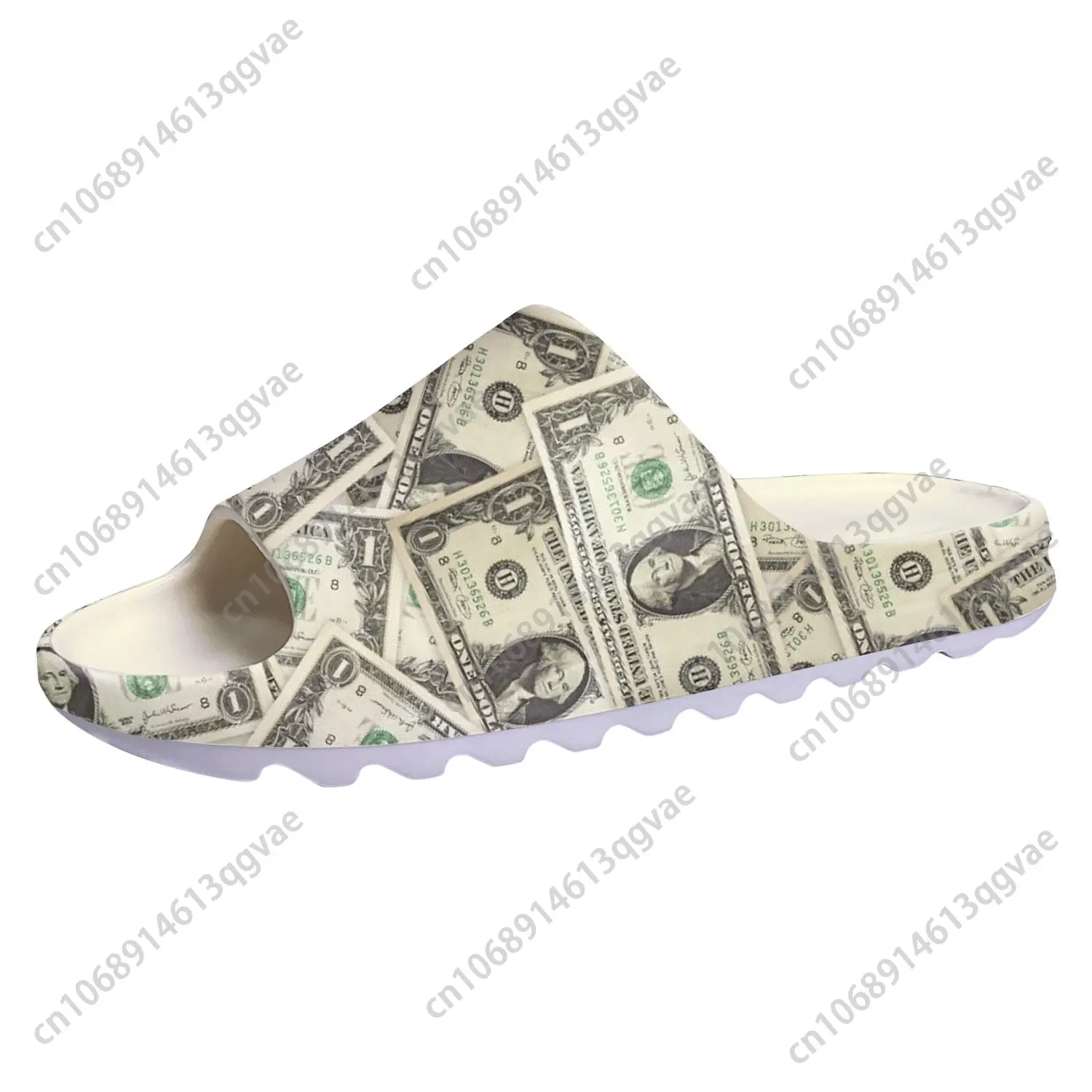 Dollar Printed Soft Sole Sllipers Home Clogs Step on Water Shoes Mens Womens Teenager Bathroom Beach Customize on Shit Sandals