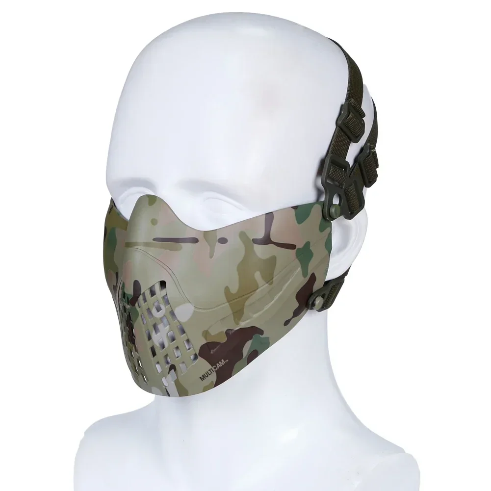 ZXYHFE-mascarillas protectoras de seguridad para caza táctica, media cara, Halloween, Paintball, CS, tiro, accesorios Airsoft, transpirables para exteriores