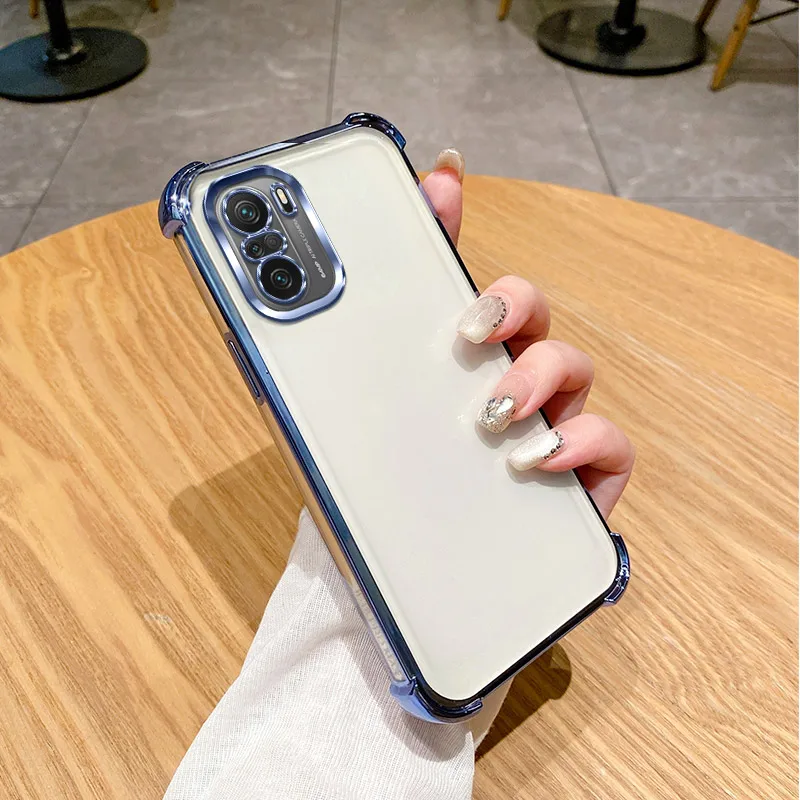 For Xiaomi Poco F3 Case Redmi K40 Pro Phone Case Poco F3 Xiaomi Mi 11i Corners Thickening Shookproof Plating Silicone back cover view 2