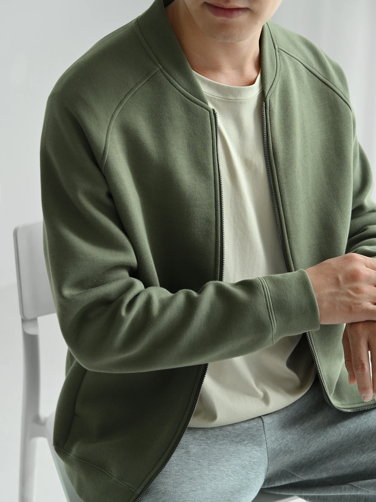 

Мужская бейсбольная куртка-кардиган на весну-осень, свободного кроя, с воротником-стойкой, спортивная, дышащая, из смесового хлопка и полиэстера