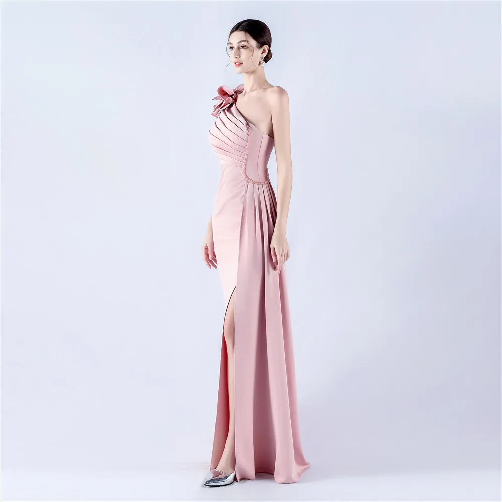 DEERVEADO Mermaid One Shoulder Evening Dress Elegant Party Dresses Woman Formal Dress for Special Occasions Prom Dresses Long