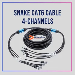 4 Multi-Channel CAT6 30m Snake Cable For AV Events SF/UTP Double Shield Multi-Stranded Pure Copper RJ45 Gigabit