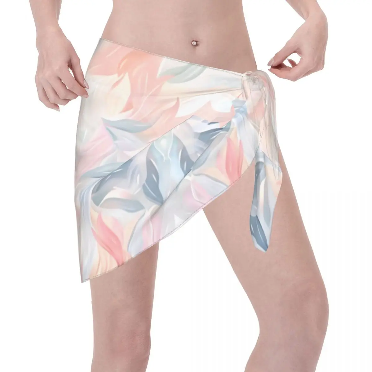 Sarongs courtes personnalisées pour femmes, teinture par nouage, enveloppe de plage, impression 3D, pour maillots de bain, robe portefeuille pour Bikini, Cover-up pour maillot de bain