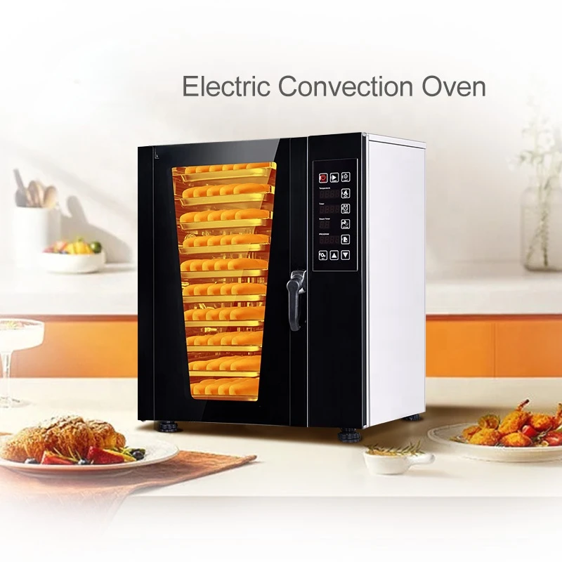 

China Commercial Cake Oven Roasted Bread Pizza Toaster 180L Counter Top 10 Trays Convection Oven Built-in Ovens