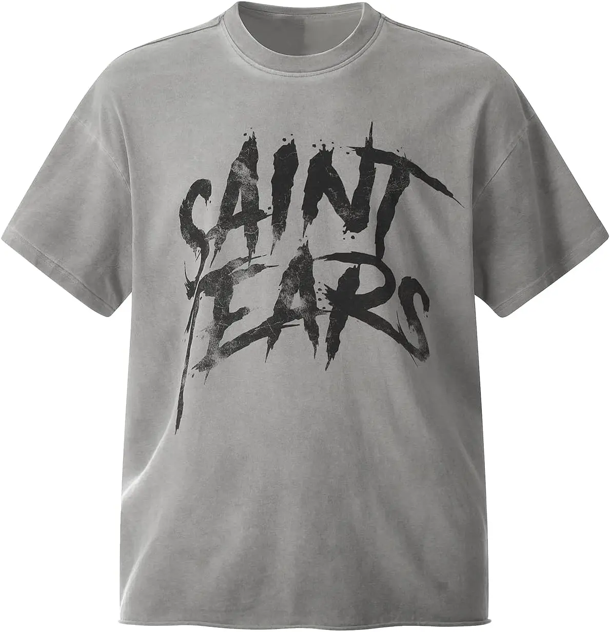 Arnodefrance Saint Tears Graphic Printing Tshirt Vintage Washed Tee Shirt Cotton Short Sleeve Shirt