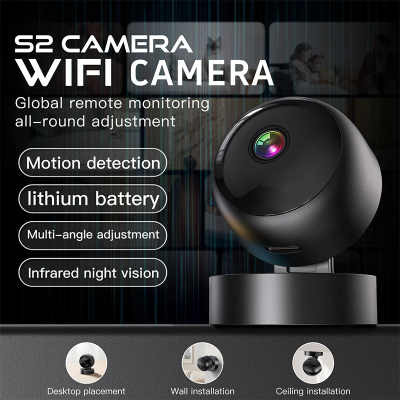 Sem fio mini wifi câmera inteligente gravador de áudio vídeo digital ação ip camara espia segurança em casa micro cam cctv monitor kamera