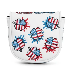 Golf Mallet Headcovers for DF3 Mallet Putter Covers with Magnetic Closure USA Style Lucky Clover Design