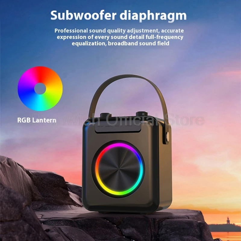 Głośnik Bluetooth 5.3 40W Przenośny Soundbox 4000mAh Głośny Głośnik z Podświetleniem RGB TF/USB/AUX Do Kina Domowego Karaoke na Zewnątrz KTV