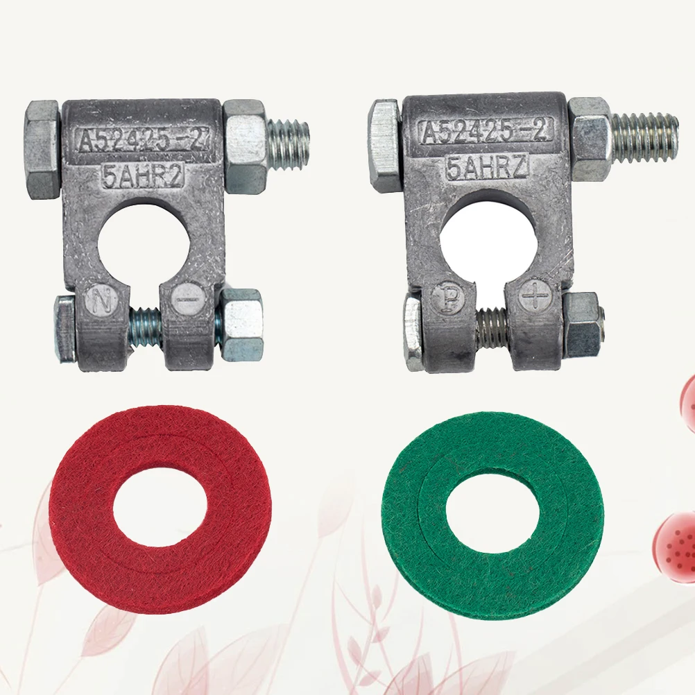 

Terminal 2 Pieces Positive Negative Durable Lead Conductivity Multiple Cable Car Post Kit Accessories Silver