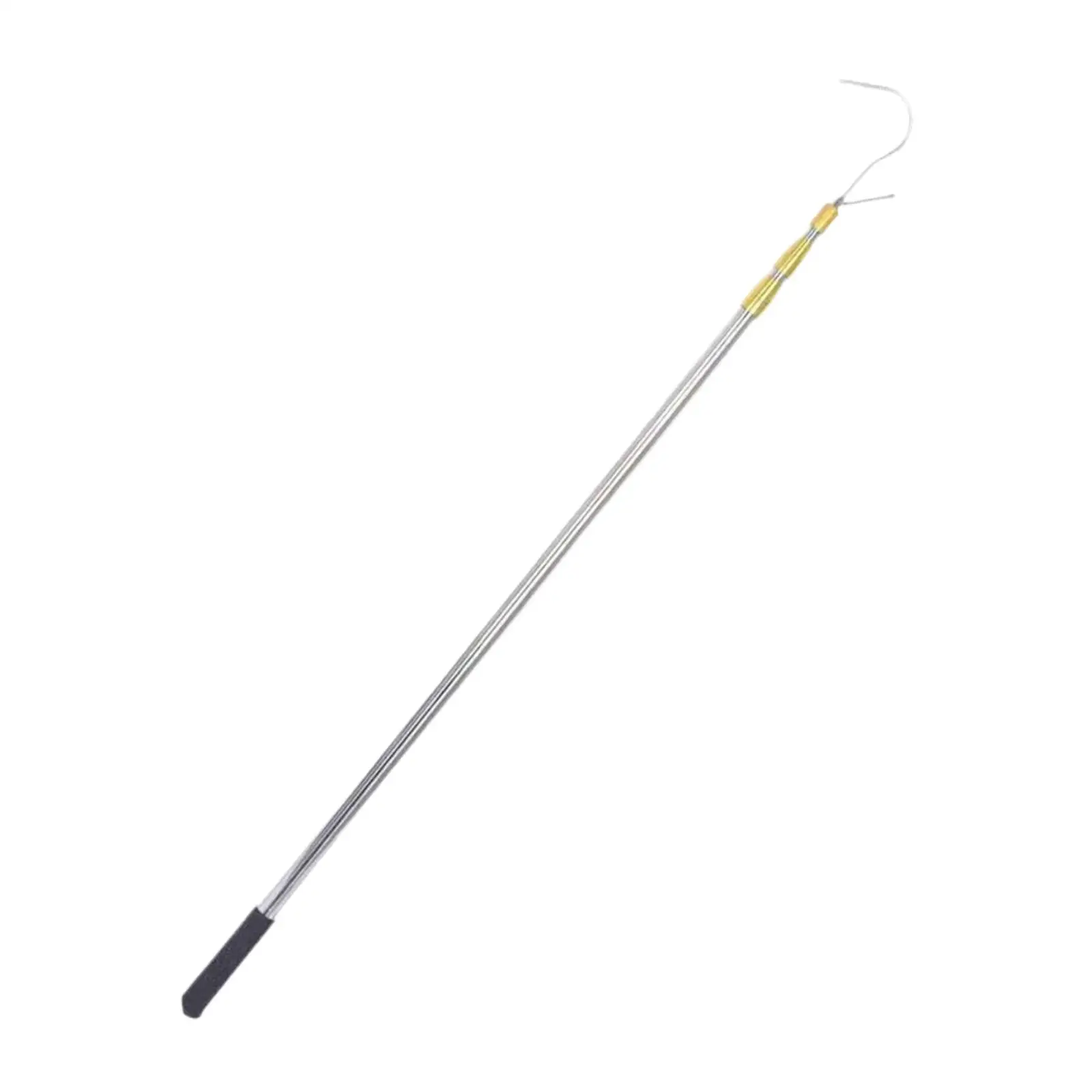 Retractable Pole with Hook Stainless Steel Truck Bed Accessory Adjustable Extension Grab Tool for Pickup Truck Tarpaulin Setup