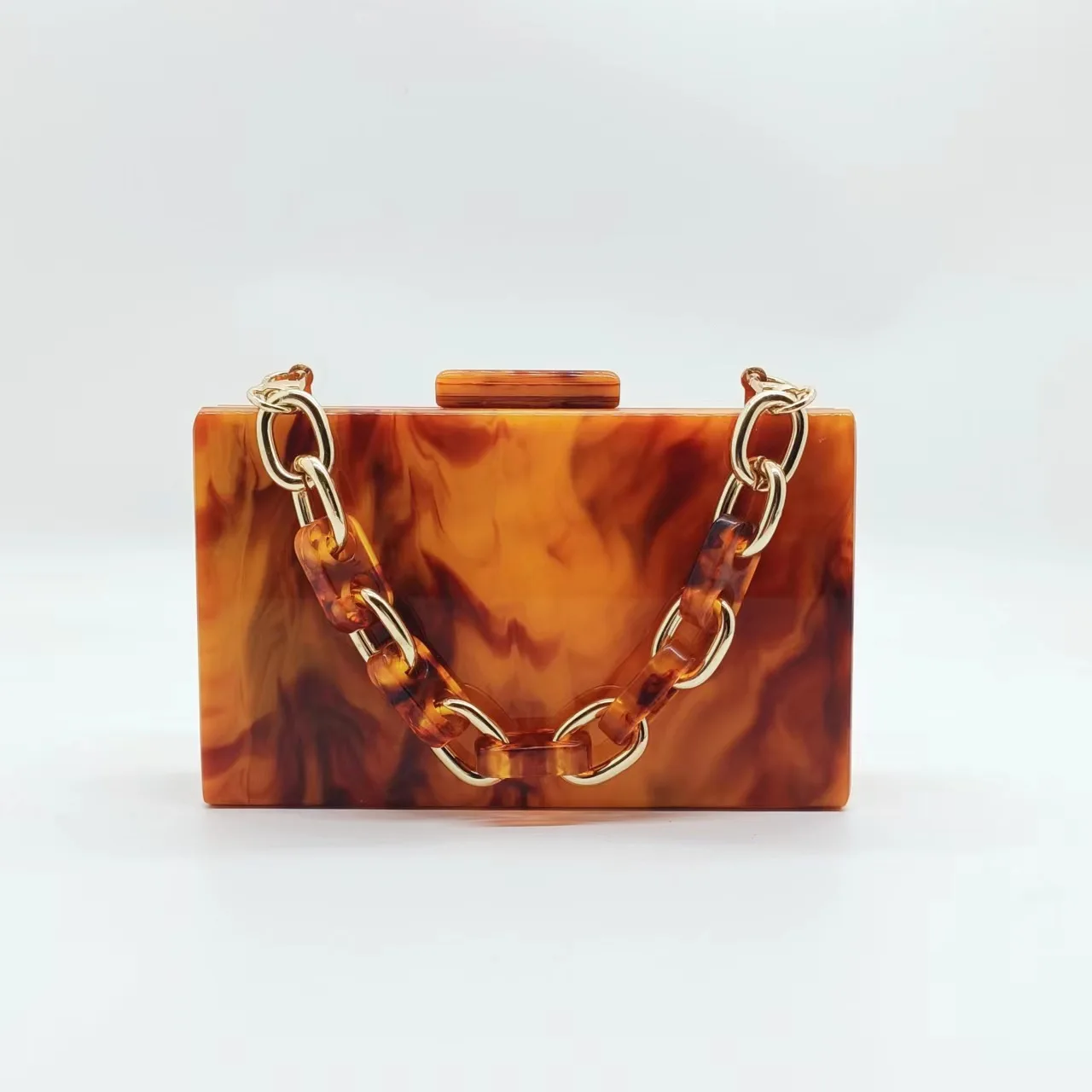 Hot Selling New Marble Pattern Acrylic Evening Clutch Shoulder Crossbody Wedding Fashion Women's Handbag Stylish and Popular