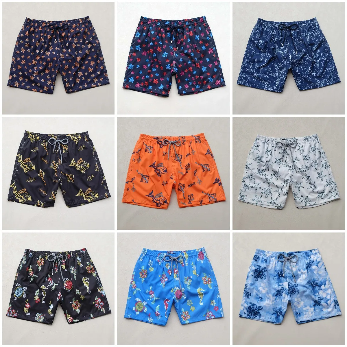 2025 New Men's Hot Selling Elastic Water-Repellent Board Shorts Beach Seaside Surfing Swimming Casual Pants