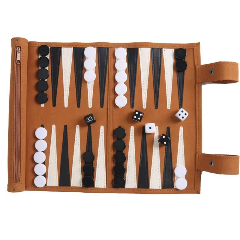 

Chess Backgammon Board Game Travel Set Chess Board Set Strategy Board Game Playing Pieces Dice Cups Wooden Chess For Table Games