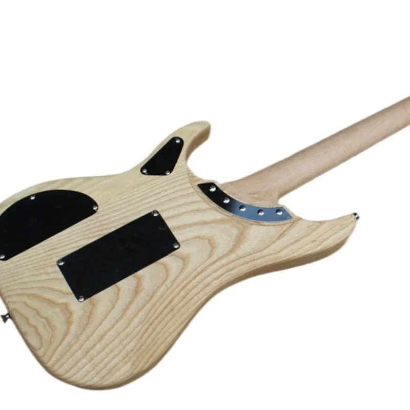 

N4 Double Shake Матовый матовый лак Электрогитара Белый воск Деревянный корпус Цветные точки ракушки