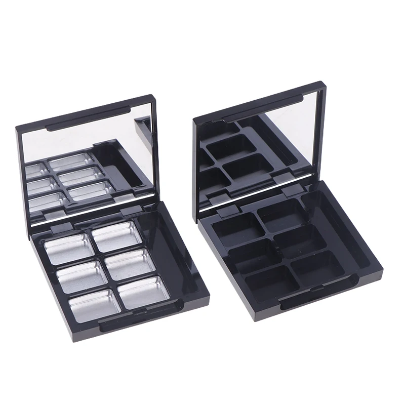 Empty Rouge Palette Eye Makeup Storage Dish With Mirror For Women Girls Makeup Beginners DIY Eye Shadow Storage Box Tools